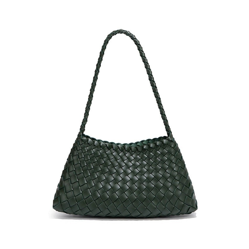 Women's Summer Niche Design Woven Large Capacity French Canvas Lazy Underarm Bag