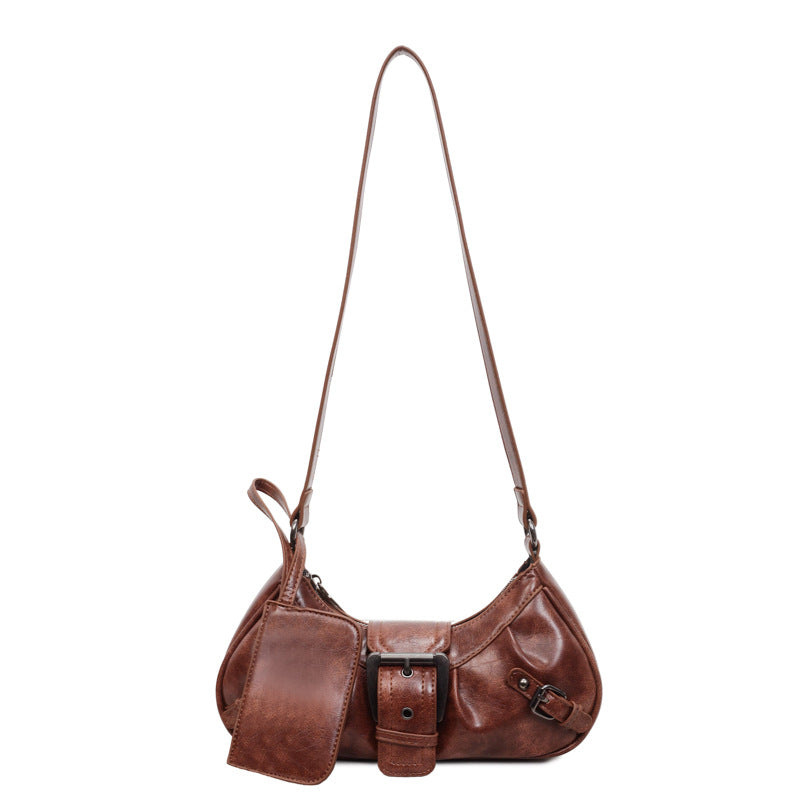 Women's American Retro Commuting Elegant Motorcycle Trendy Fashion Women's Messenger Bag
