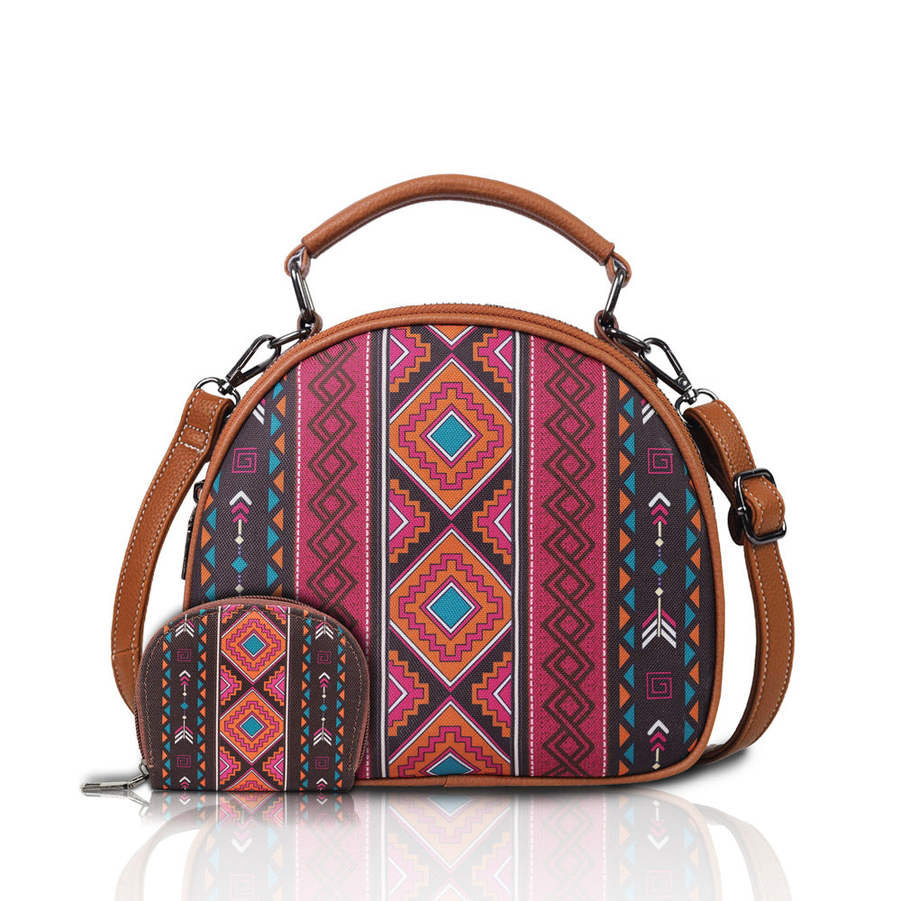 Bohemian Style Two-piece Shell Large Capacity Suitable For Women's Messenger Bag