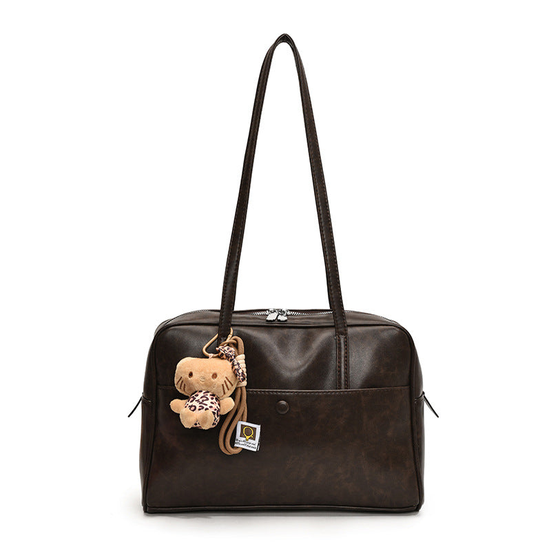 Women's Simple Fashion Popular One Retro Large Capacity Tote Bag