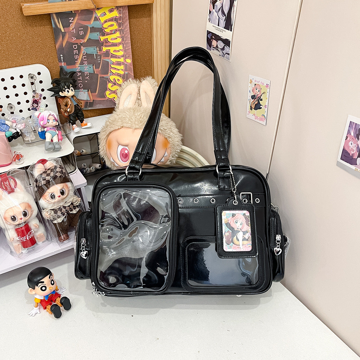 Light Valley Large Capacity Star Chasing Person Doll Two Shoulders Women's Shoulder Bag