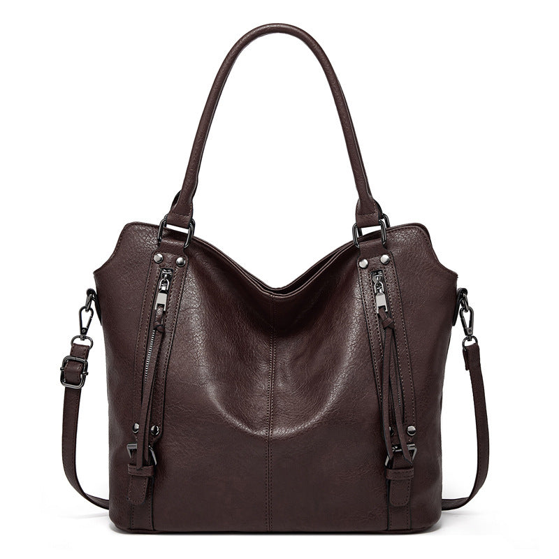 Retro Hand-held Mother Fashion Large Capacity Soft Leather Women's Shoulder Bag