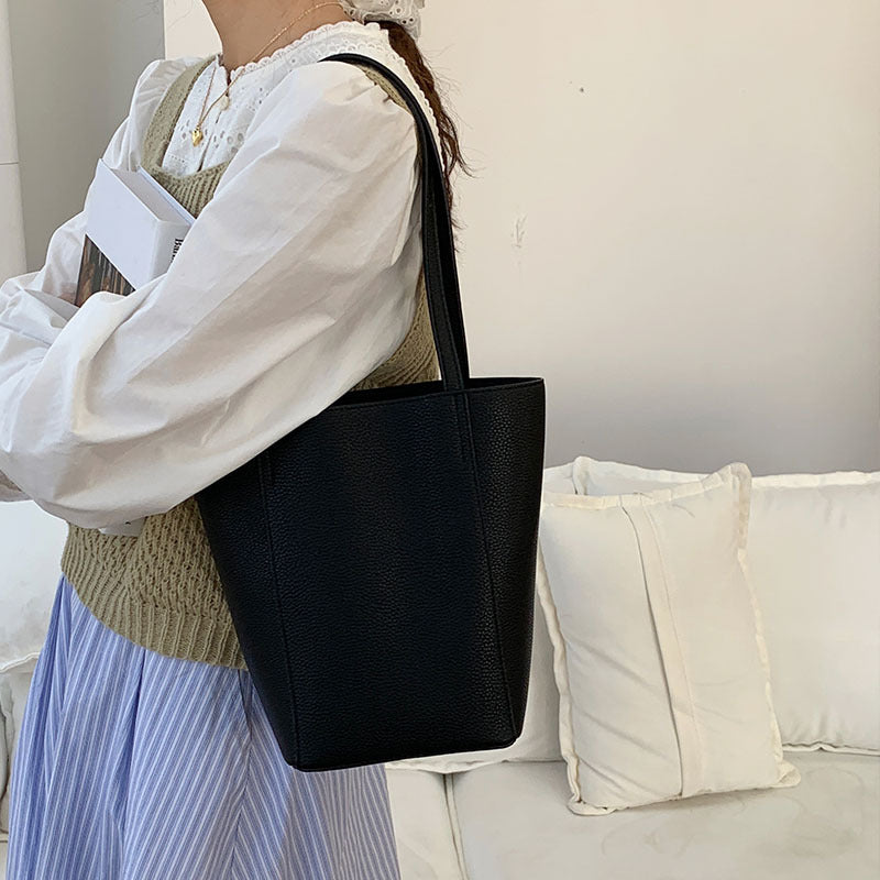 Women's One Korean Style Idle Vegetable Basket Bucket Bag