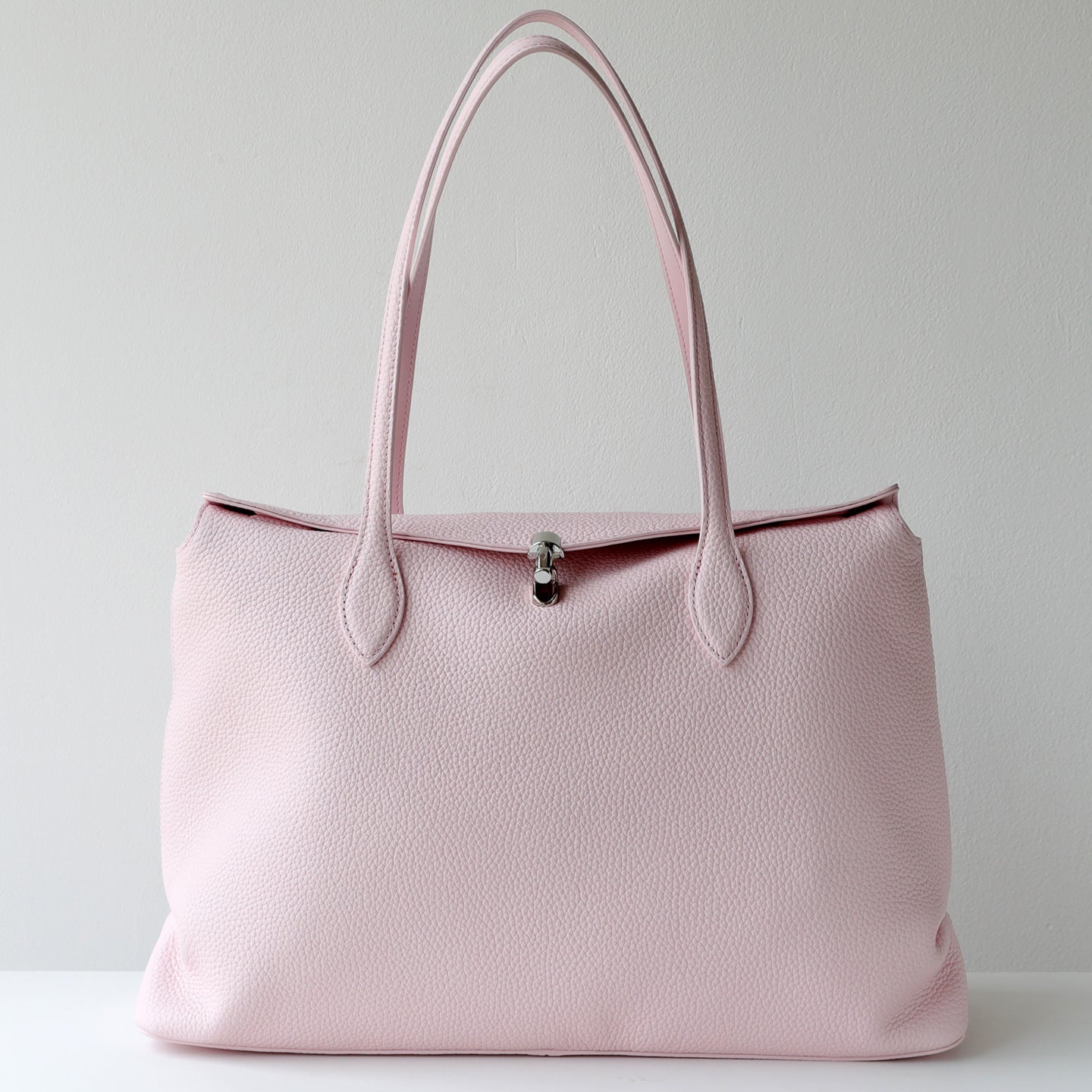 Women's Simple Style First Layer Cowhide Underarm Tote Bag