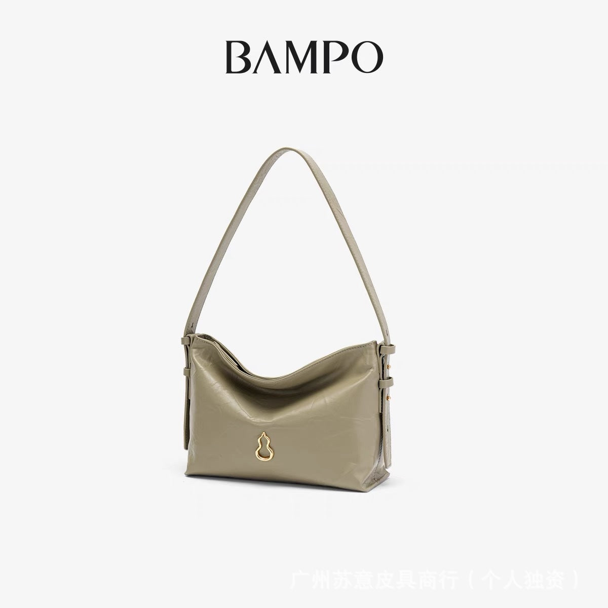 Half Slope Cotton Medium First Layer Cowhide Underarm Bag