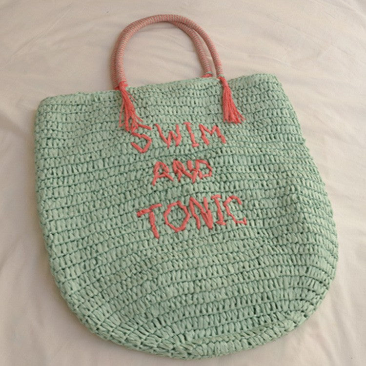 Women's Personality Large Capacity Woven Seaside Vacation Beach Women's Shoulder Bag
