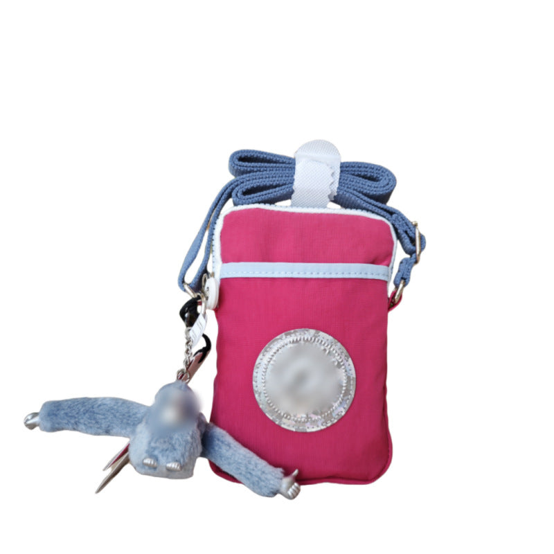 Women's & Men's Monkey Mobile Nylon Waterproof Fashion Lightweight Women's Messenger Bag