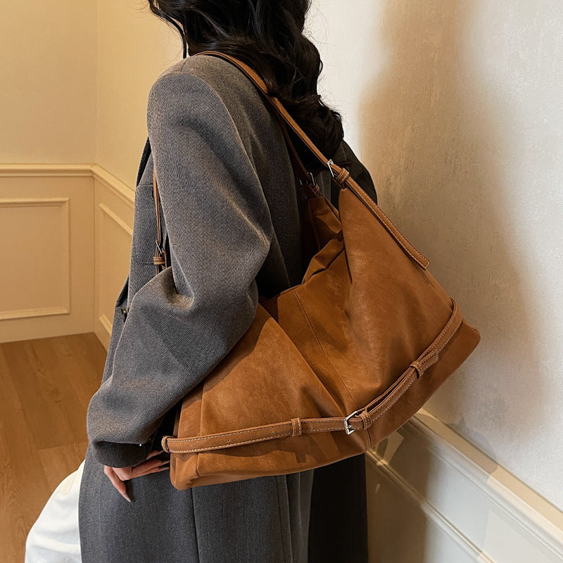 Women's Large Capacity Retro Today Popular Texture Tote Bag