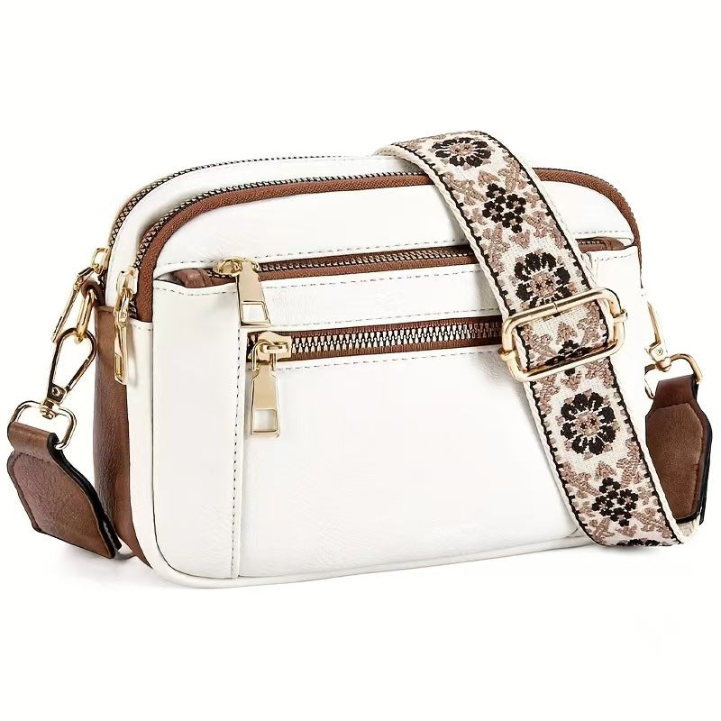Color Matching Chessboard Plaid Adjustable Strap Women's Messenger Bag