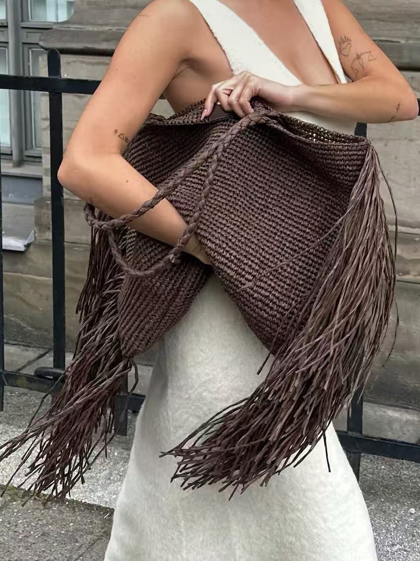 Elegant Casual Women's Fashion Woven Design Women's Shoulder Bag
