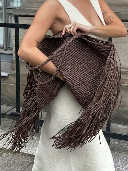 Elegant Casual Women's Fashion Woven Design Women's Shoulder Bag