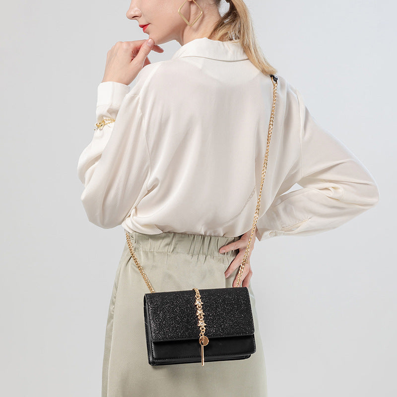 Women's Holiday Gift Starry Sky Chain Fashionable Women's Messenger Bag
