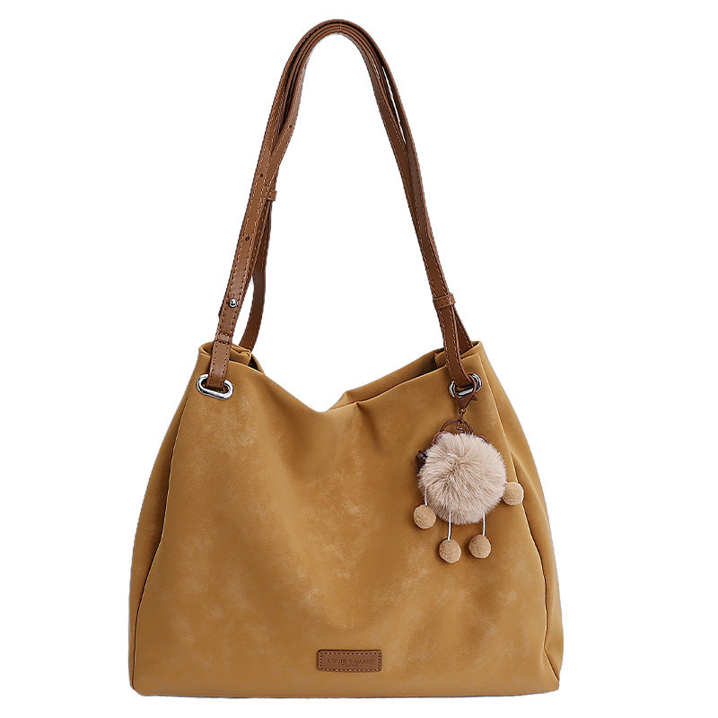 Women's Retro Large Capacity For Versatile Frosted Tote Bags