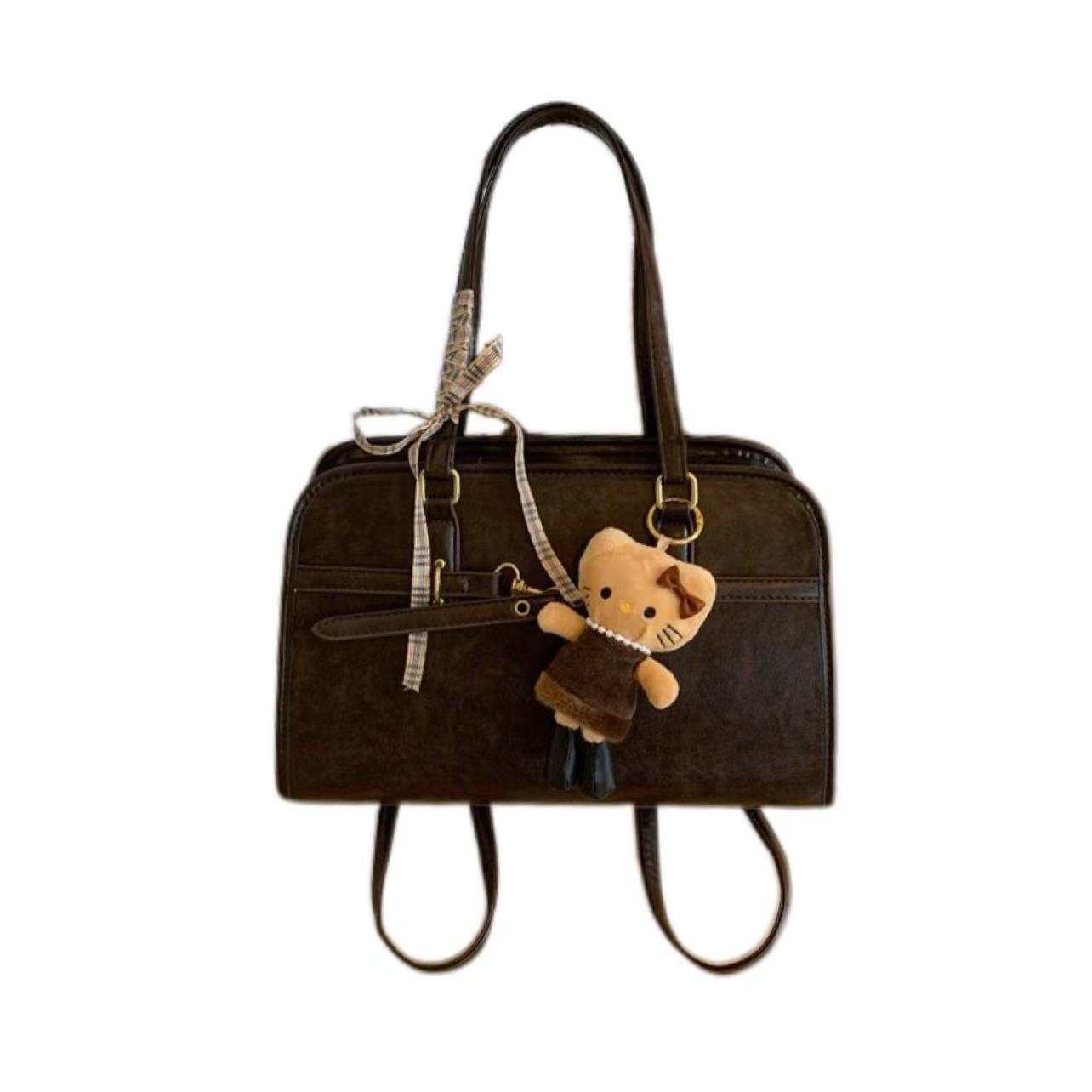 Women's Korean Style Vintage Design Bow Cat Leisure Backpack