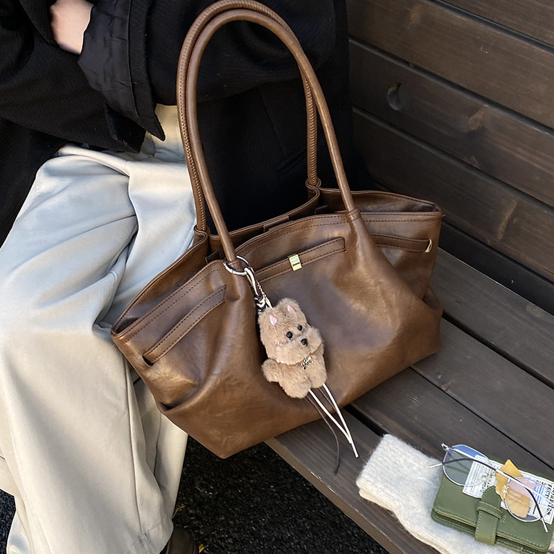 Style Large Capacity Underarm American Retro Commute Tote Bag