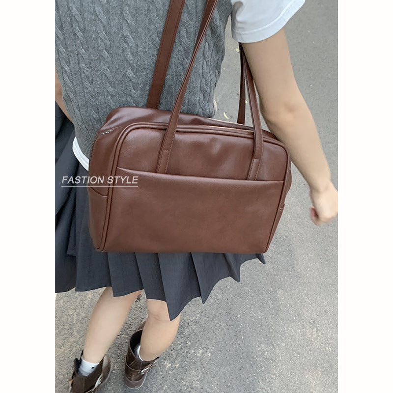 Women's Cloth Retro Minority Large Capacity Autumn Underarm Bag