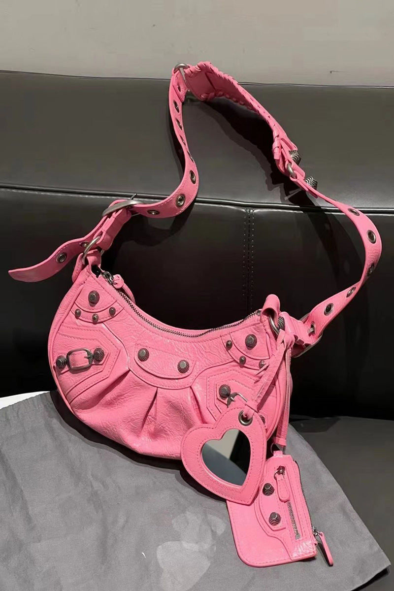 Women's Rivet Tassel Three-in-one January Tooth Fold Underarm Bag