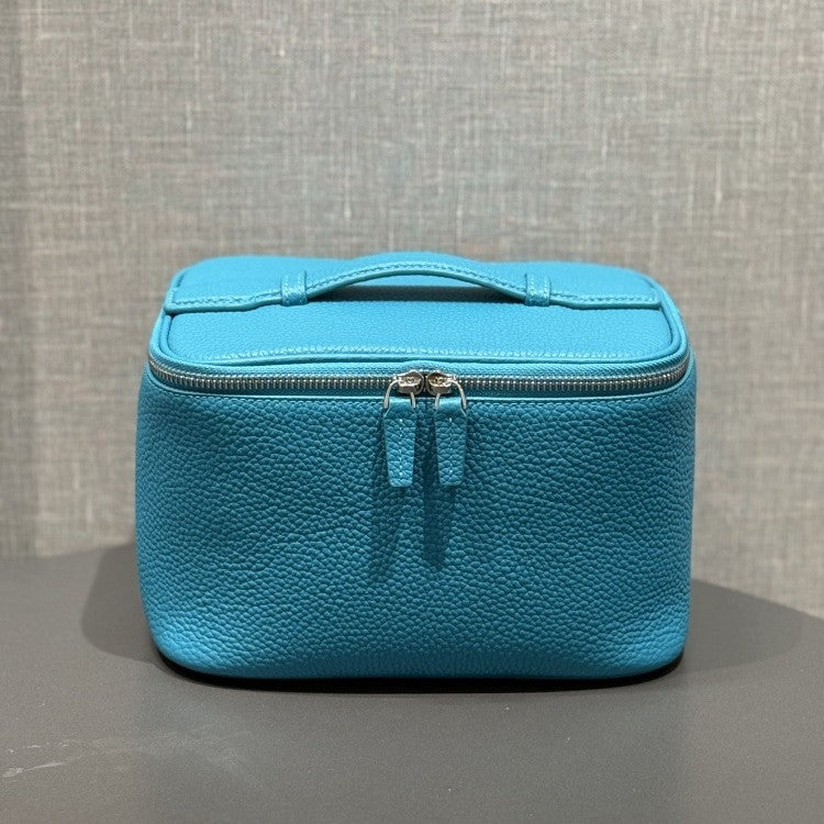 First Layer Cowhide Portable Toiletry High-grade Large Capacity Storage Makeup Bag