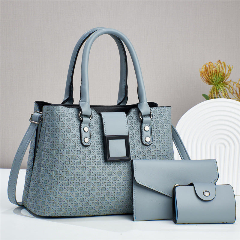 Classic Unique Women's Three-piece Large Capacity Women's Handbag