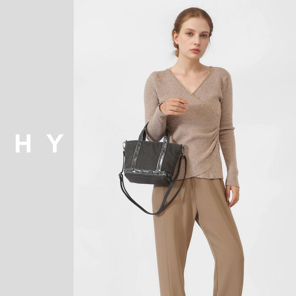 Trendy Women's Personal Leisure Trend Canvas Handbags