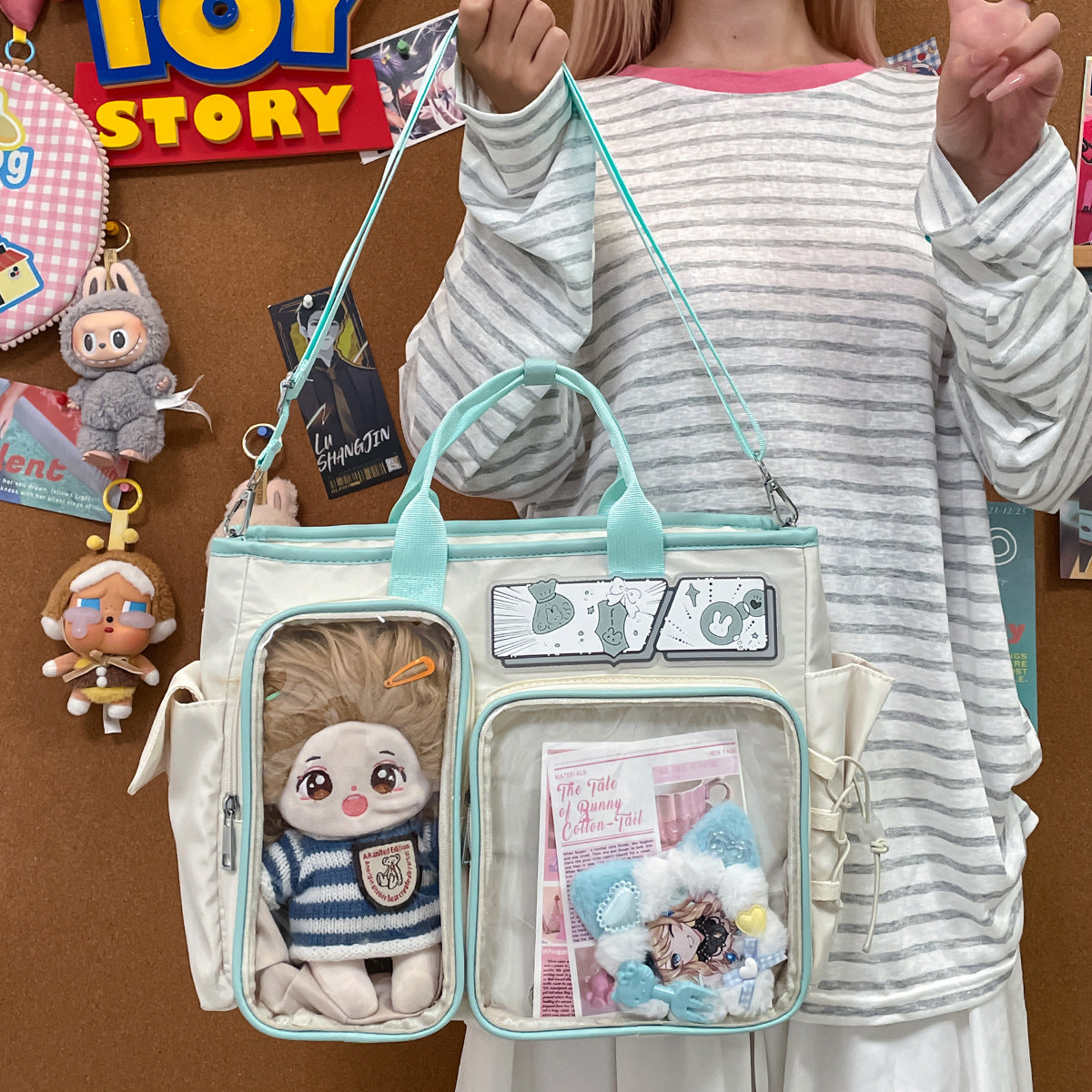 Cute Cartoon Korean Style Junior High Class Large Backpacks