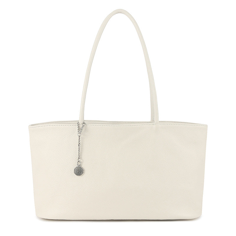 Women's Niche Shopping Cowhide Simple Large Capacity Underarm Bag