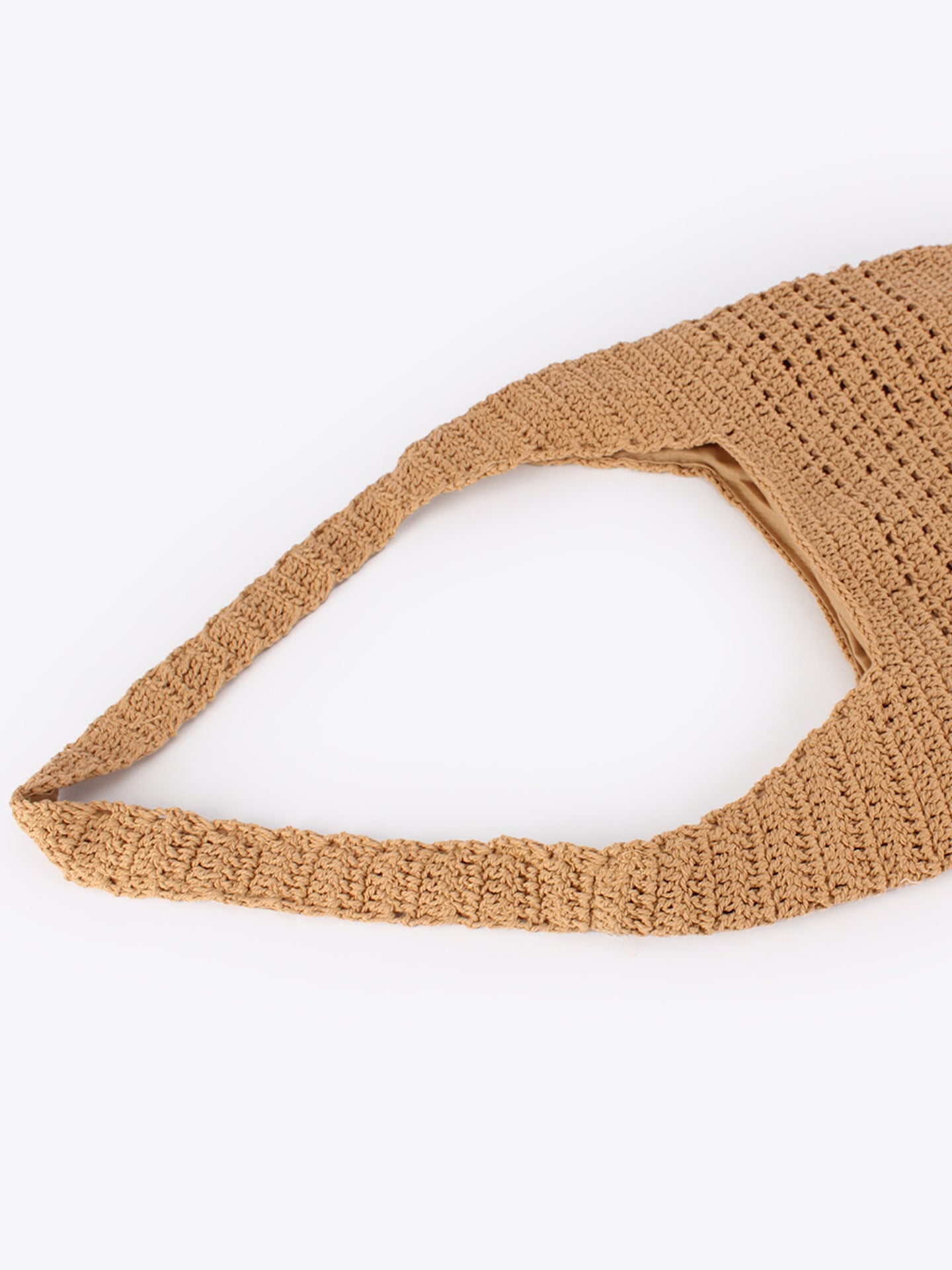 Women's Idle Style Large Capacity Cotton Thread Woven Hollow Straw Stylish Women's Shoulder Bag