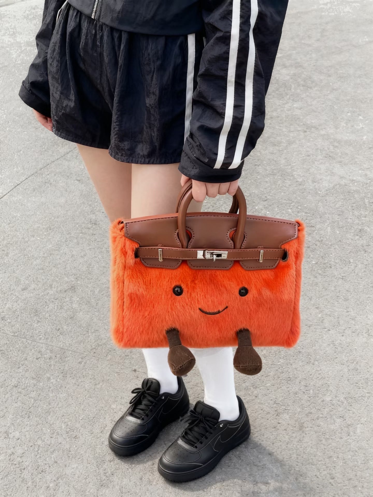 New Women's Plush Elf Portable Kelly Tote Bag