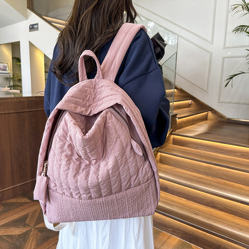 Women's Large Capacity Light Luxury Minority High Women's Backpack