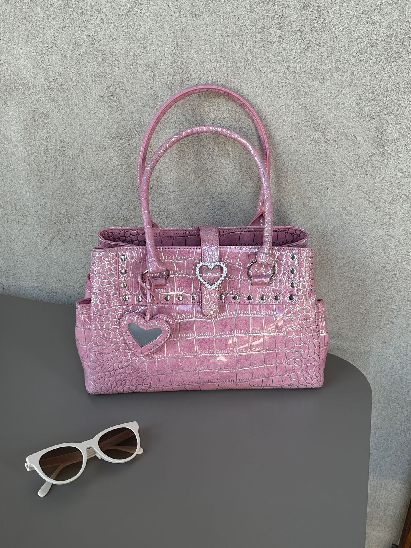 High-grade Crocodile Pattern Large Capacity Portable Female Sweet Cool Women's Shoulder Bag