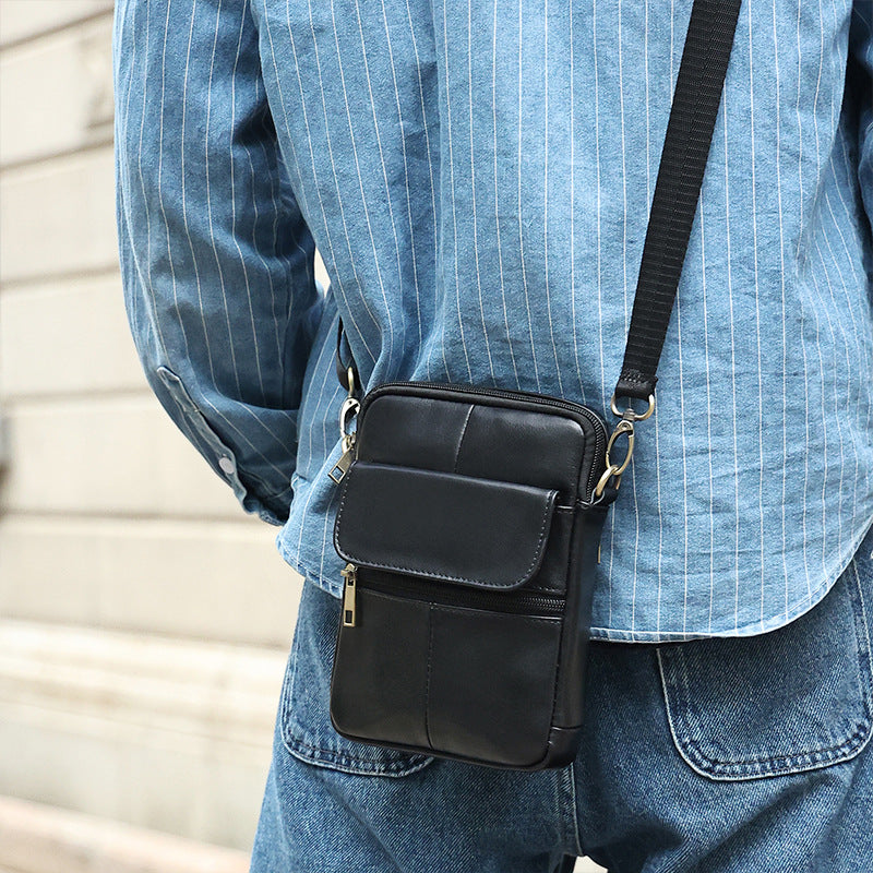 Elegant Men's Trendy Leather High-grade Cowhide Men's Messenger Bag