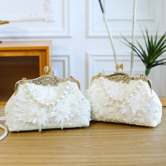 Pearl Embroidered Fashion Cheongsam Banquet Clutch Bags