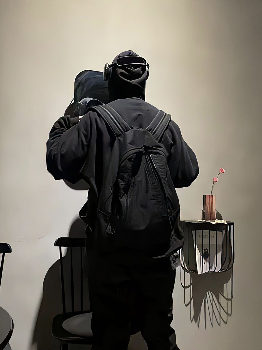 Nylon Zipper Fashion Black Daily Commute Backpacks