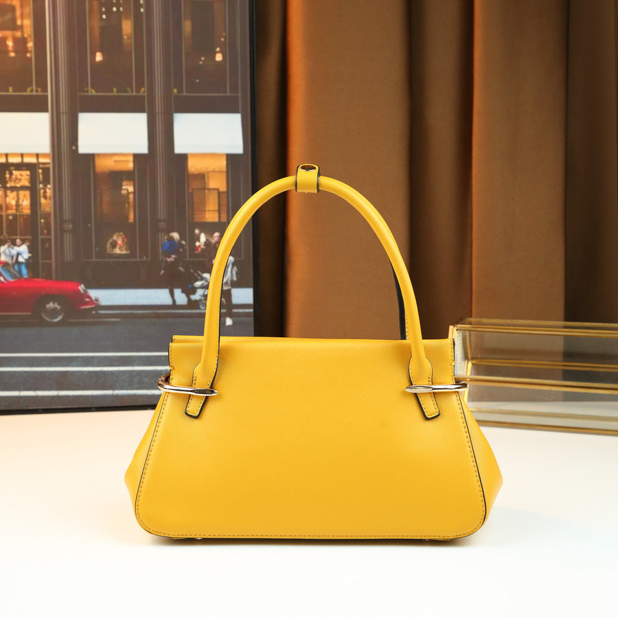Women's Style Solid Color Pleated Portable Fashionable Women's Handbag