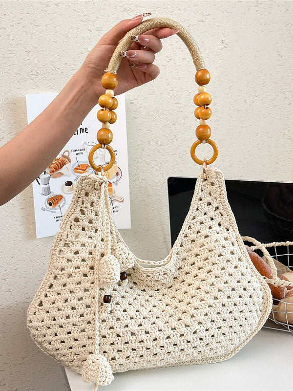 Women's Large Capacity Woven Western Style Vacation Beach Special Interest Light Bags