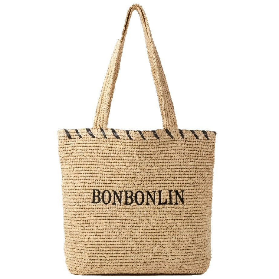 Women's Embroidered Straw Seaside Leisure Hand-woven Large Capacity Vacation Bags
