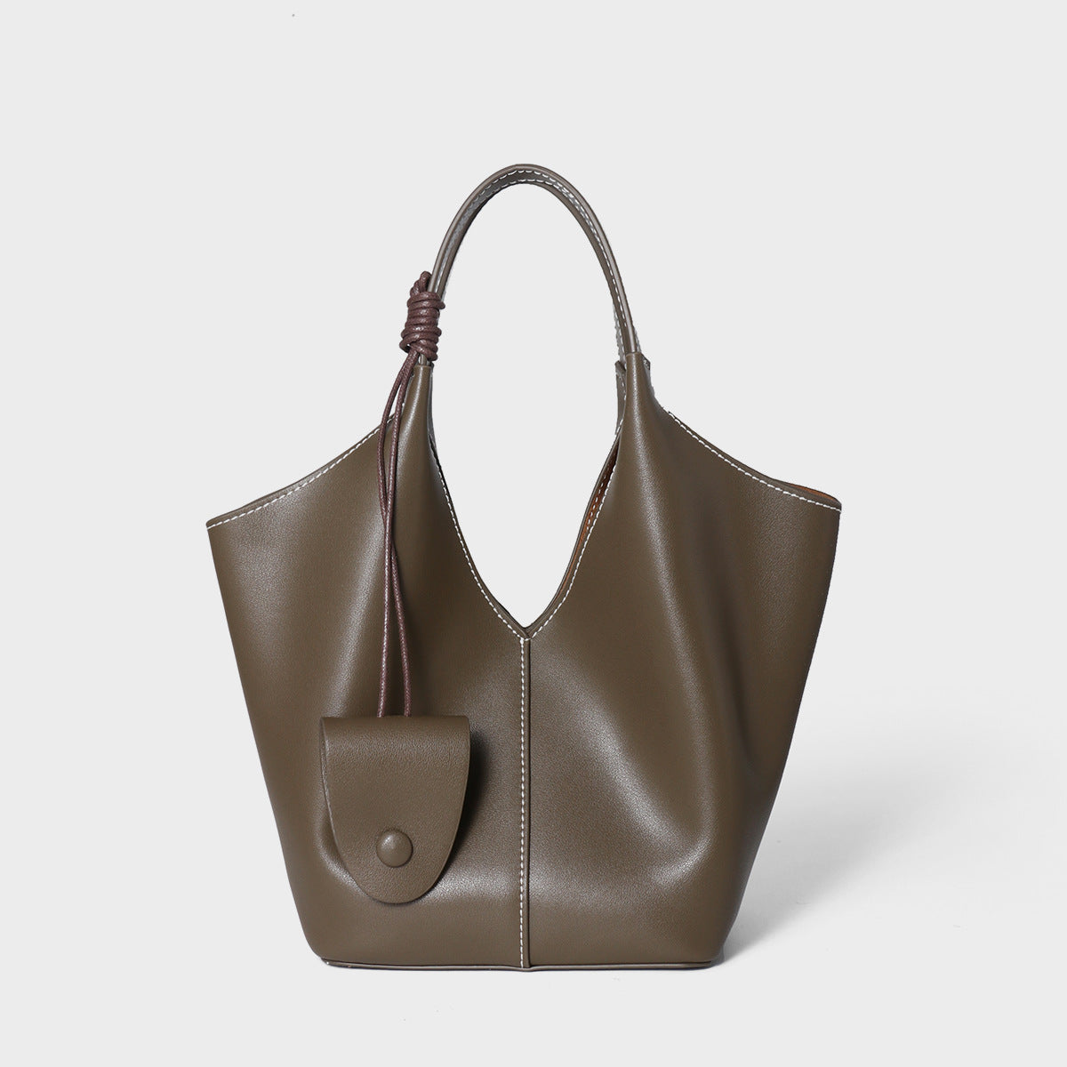 Women's Niche Large Capacity Totes Leather Vegetable Tote Bag