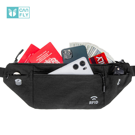 Pocket Running Waterproof Nylon Close-fitting Lightweight Sport Waist Bag, Accessory Bag