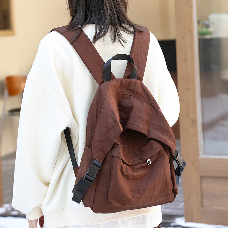 Leisure Artistic Nylon Fashion Washed Worn Retro Backpacks