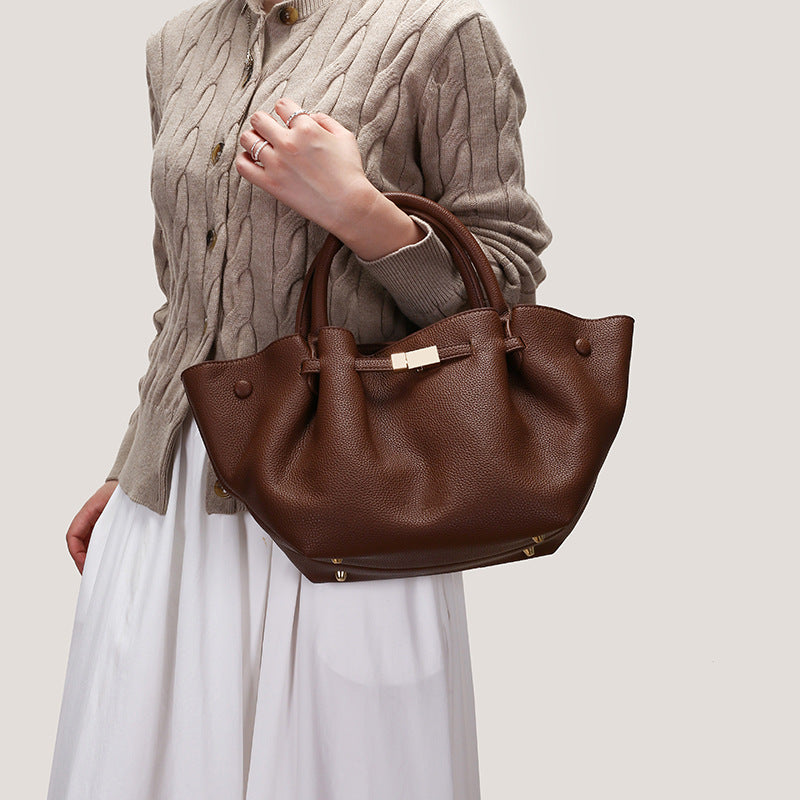 Women's Style Fashion Pleated Commuter Wings Simple Western Tote Bags