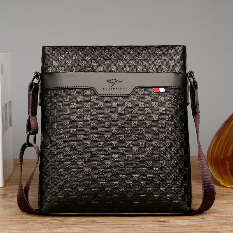 Stylish Men's First Layer Cowhide Business Men's Shoulder Bags