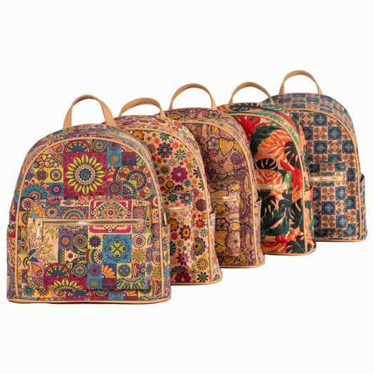 Cork Vintage Ethnic Style Lady Literature Fashion Women's Backpack