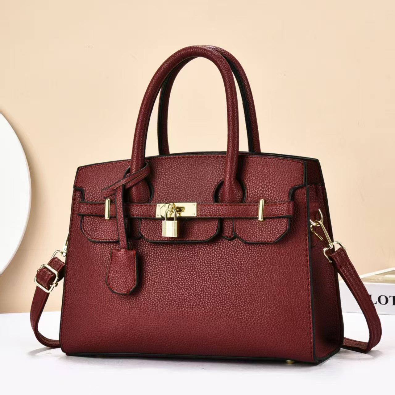 Women's Pattern Light Luxury Simple Solid Color Texture Advanced Large Capacity Bags