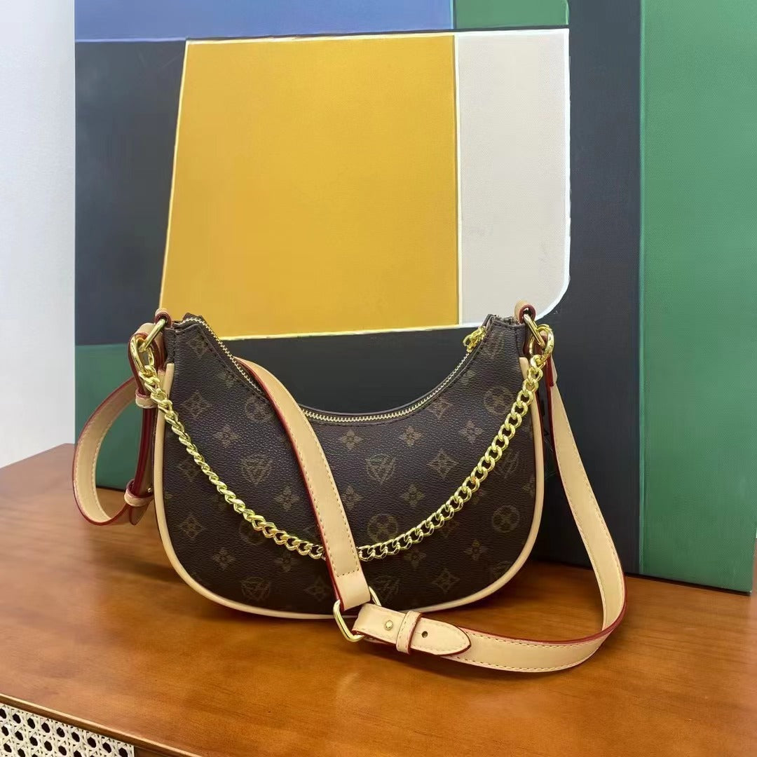Women's High Quality Fashion Printing Moon Retro Korean Underarm Bag