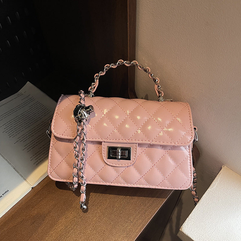 Popular Innovative Rhombus Chain Simple Style Women's Messenger Bag