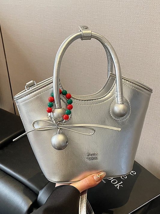 Women's Korean Style Niche Portable Spring Daily Commuter Bucket Bag