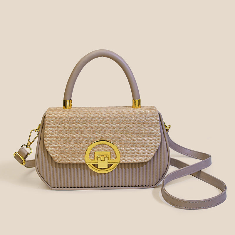 Western Style Contrast Color Underarm Niche Women's Shoulder Bag