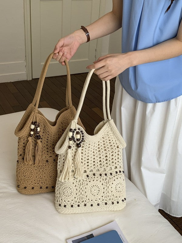 Hollow Seaside Cotton String Commuter Lazy Large Capacity Stylish Bags