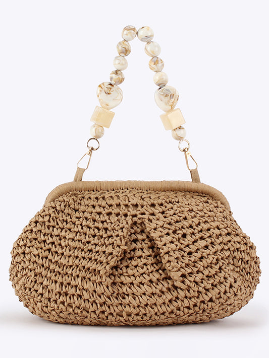 Women's Straw Fashion Personality Woven Seaside Vacation Daily Senior Women's Handbag
