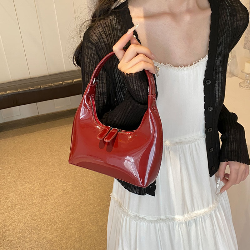 Women's Minority Fashion Glossy Textured Banquet Simple Women's Messenger Bag